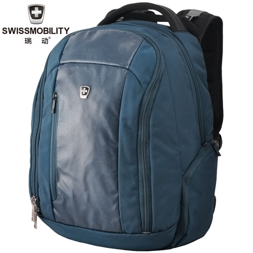 瑞动（SWISSMOBILITY）时尚商务休闲15寸电脑背包系列MT-5718-06T00双肩包书包 蓝色